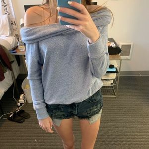 light blue sweater